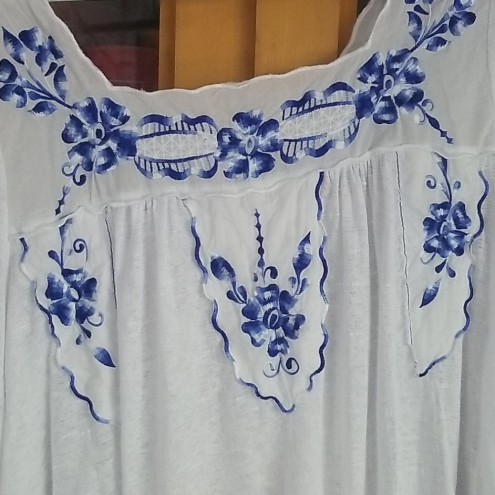 Free People White Boho Blouse Size S - Picture 10 of 16